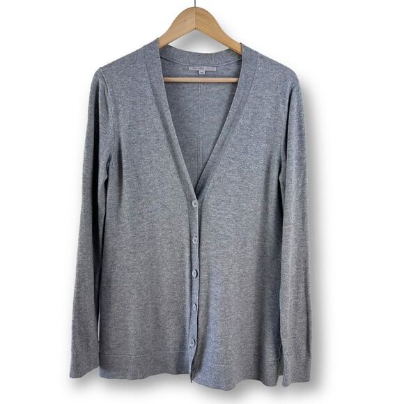 Gap Bella Driver light gray heather button down cardigan size L - Picture 1 of 11